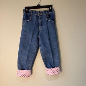 Rio by Stephen Mardon Kids Denim Jeans Size 5 Pink Cuff Western Style
